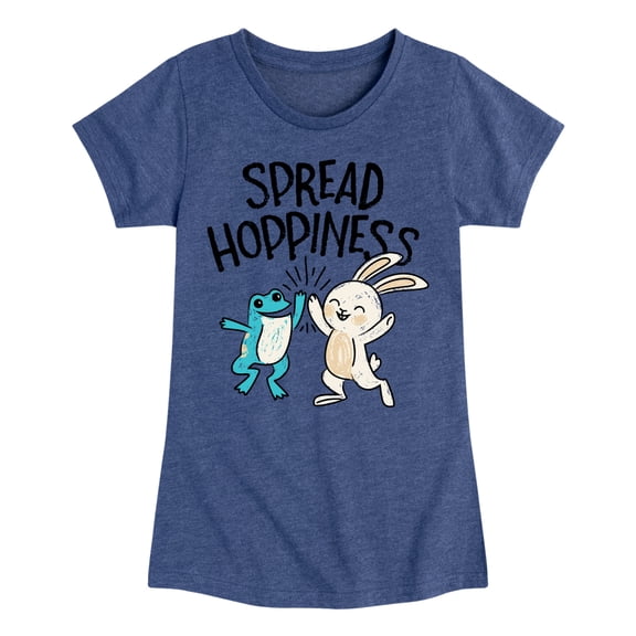Instant Message - Spread Hoppiness - Toddler & Youth Girls Short Sleeve Graphic T-Shirt