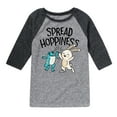 thumbnail image 1 of Instant Message - Spread Hoppiness - Toddler & Youth Raglan Graphic T-Shirt, 1 of 6