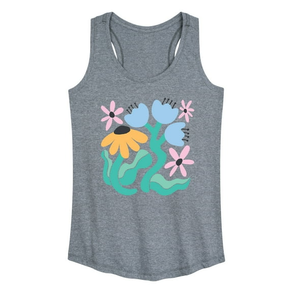 Instant Message - Spring - Abstract Flowers - Women's Racerback Tank Top