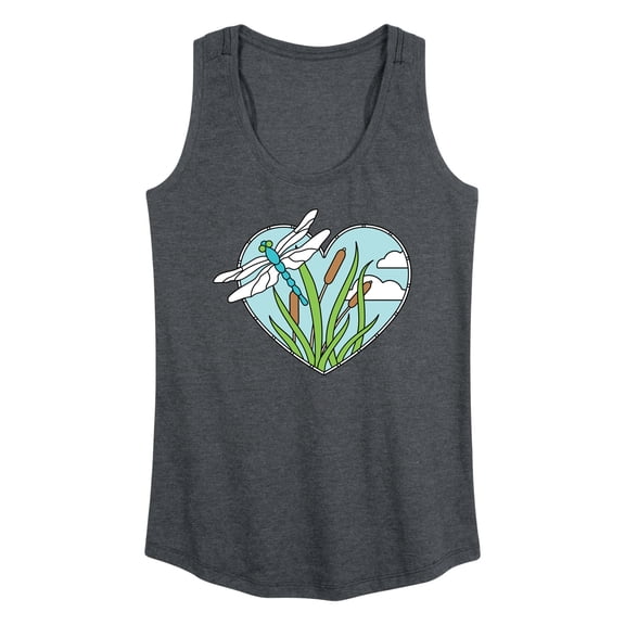 Instant Message - Spring - Dragonfly Stained Glass - Women's Racerback Tank
