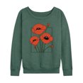 thumbnail image 1 of Instant Message - Spring - Framed Poppy Flowers - Women's Lightweight French Terry Long Sleeve Shirt, 1 of 6