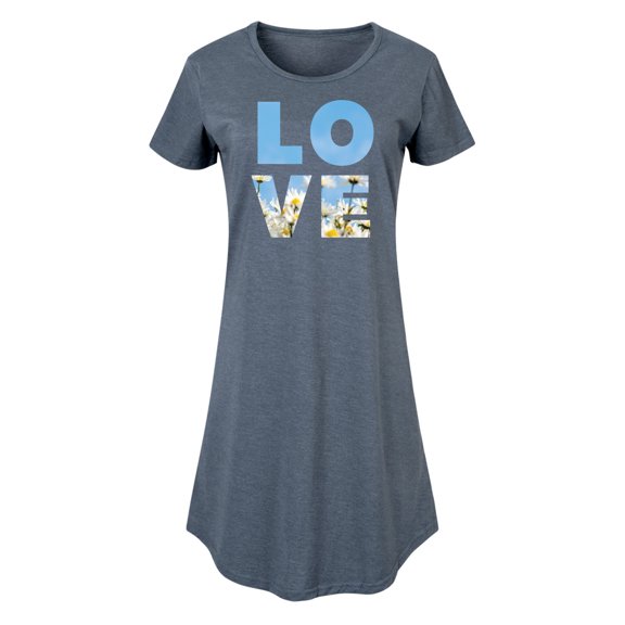 Instant Message - Spring - LOVE Daisies & Sky - Women's Any Way Dress