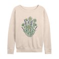 thumbnail image 1 of Instant Message - Spring - Lavender & Daisies - Women's Lightweight French Terry Long Sleeve Shirt, 1 of 6