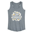 thumbnail image 1 of Instant Message - Spring - Live Happy - Women's Racerback Tank Top, 1 of 6
