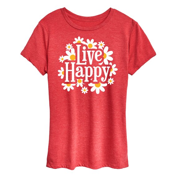 Instant Message - Spring - Live Happy - Women's Short Sleeve Graphic T-Shirt