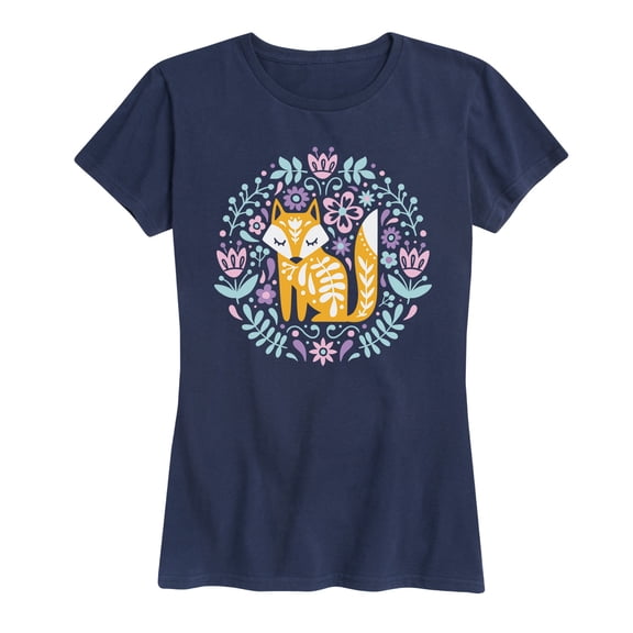 Instant Message - Spring Scandinavian Fox - Women's Short Sleeve Graphic T-shirt