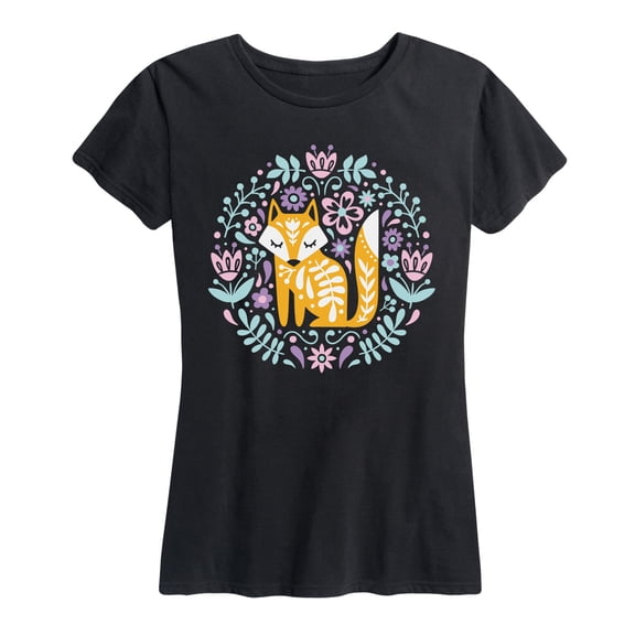 Instant Message - Spring Scandinavian Fox - Women's Short Sleeve Graphic T-shirt