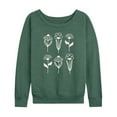 thumbnail image 1 of Instant Message - Spring - Simple Flowers - Women's Lightweight French Terry Long Sleeve Shirt, 1 of 6