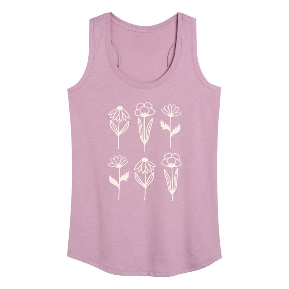 Instant Message - Spring - Simple Flowers - Women's Racerback Tank Top