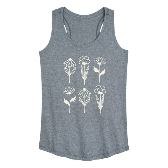 Instant Message - Spring - Simple Flowers - Women's Racerback Tank Top