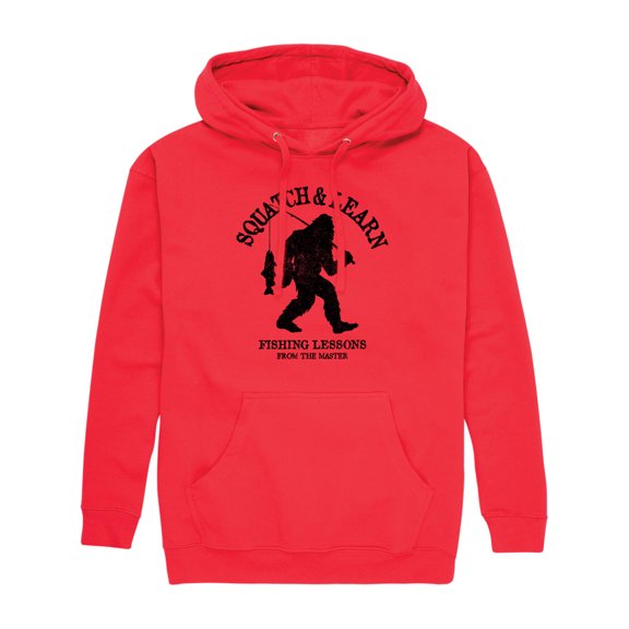 Instant Message - Squatch And Learn - Men's Pullover Hooded Fleece Sweatshirt
