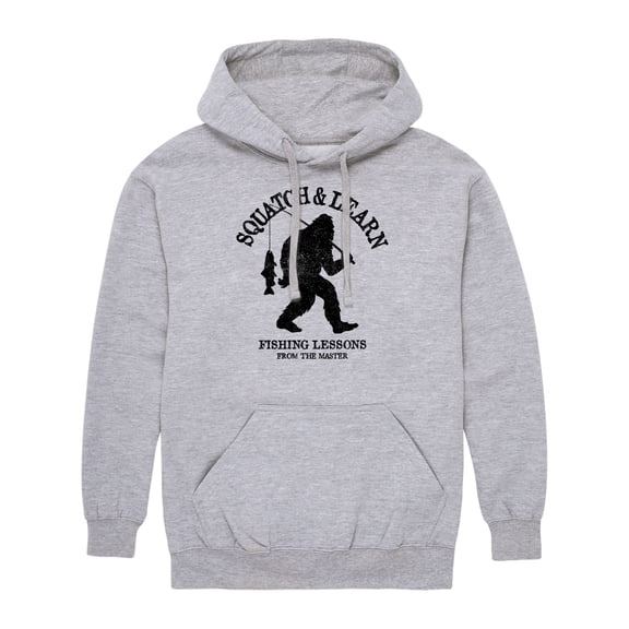 Instant Message - Squatch And Learn - Men's Pullover Hooded Fleece Sweatshirt
