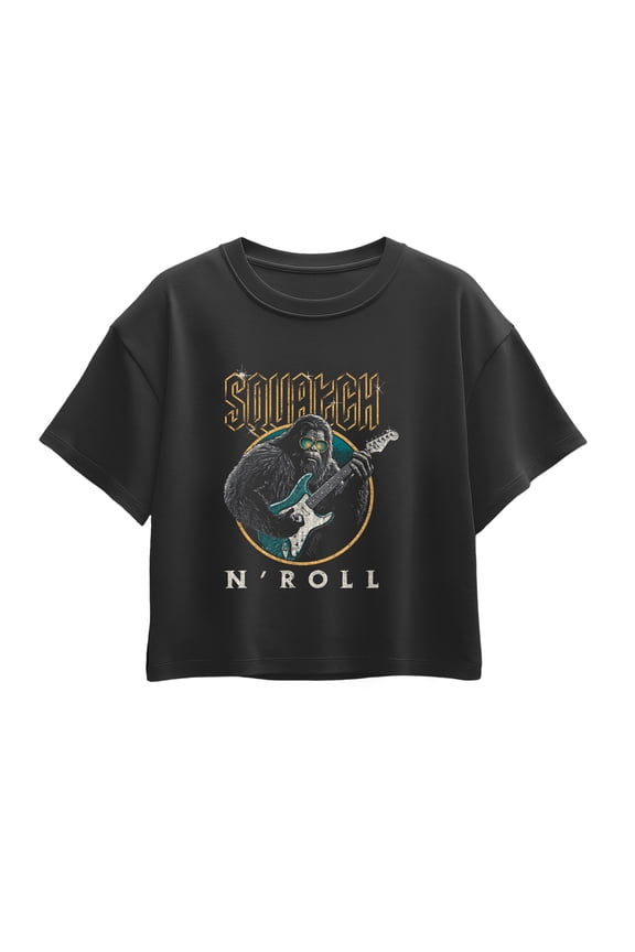 - Squatch N Roll - Youth Girl Short Sleeve Boxy Tee