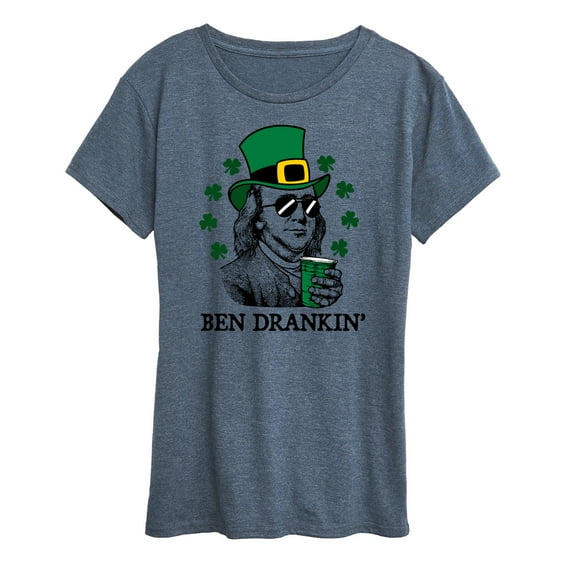 Instant Message - St. Paddy's Ben Drankin - Women's Short Sleeve Graphic T-Shirt