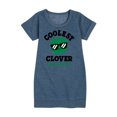 thumbnail image 1 of Instant Message - St. Patrick's Day - Coolest Clover in the Patch - Toddler And Youth Girls Fleece Dress, 1 of 5