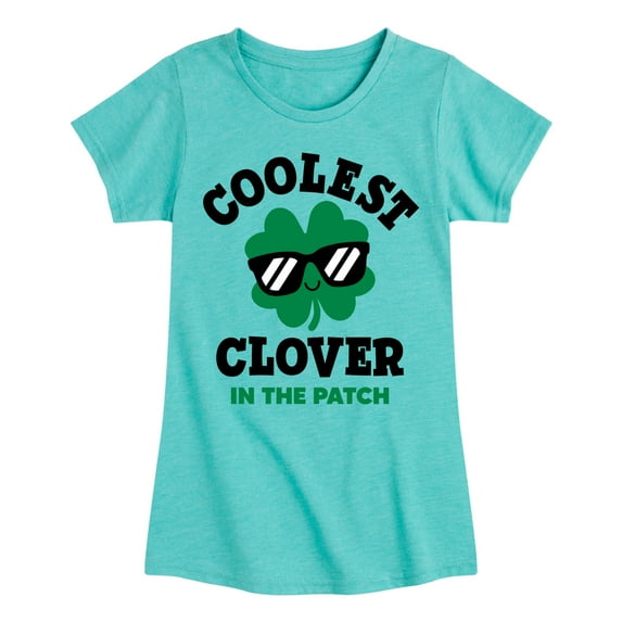 Instant Message - St. Patrick's Day - Coolest Clover in the Patch - Toddler And Youth Girls Short Sleeve Graphic T-Shirt
