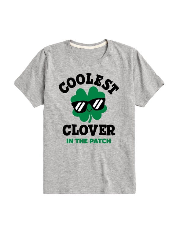 - St. Patrick's Day Coolest Clover in the Patch Boys' Short Sleeve Graphic T-Shirt