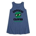 thumbnail image 1 of Instant Message - St. Patrick's Day - Coolest Clover in the Patch - Toddler and Youth Girls A-line Dress, 1 of 5