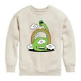 thumbnail image 1 of Instant Message - St. Patrick's Day - Dinosaur Eatting a Rainbow with a St. Patrick's Day Hat - Toddler And Youth Crewneck Fleece Sweatshirt, 1 of 5