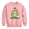 thumbnail image 1 of Instant Message - St. Patrick's Day - Dinosaur Eatting a Rainbow with a St. Patrick's Day Hat - Toddler And Youth Crewneck Fleece Sweatshirt, 1 of 4