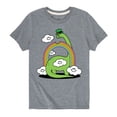 thumbnail image 1 of Instant Message - St. Patrick's Day - Dinosaur Eatting a Rainbow with a St. Patrick's Day Hat - Toddler And Youth Short Sleeve Graphic T-Shirt, 1 of 5