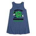 thumbnail image 1 of Instant Message - St. Patrick's Day Here For The Shenanigans  - Toddler & Youth Girls A-line Dress, 1 of 5
