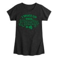 thumbnail image 1 of Instant Message - St. Patrick's Day - I Woke Up This Lucky - Toddler And Youth Girls Short Sleeve Graphic T-Shirt, 1 of 5