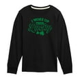 thumbnail image 1 of Instant Message - St. Patrick's Day - I Woke Up this Lucky - Toddler And Youth Long Sleeve Graphic T-Shirt, 1 of 5