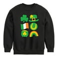 thumbnail image 1 of Instant Message - St. Patrick's Day Icon - Toddler & Youth Crewneck Fleece Sweatshirt, 1 of 6
