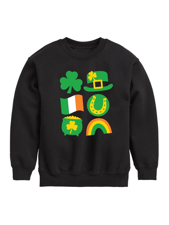 - St. Patrick's Day Icon Boys' Graphic Long Sleeve Fleece Sweatshirt