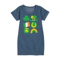 thumbnail image 1 of Instant Message - St. Patrick's Day Icon   - Toddler & Youth Girls Fleece Dress, 1 of 5