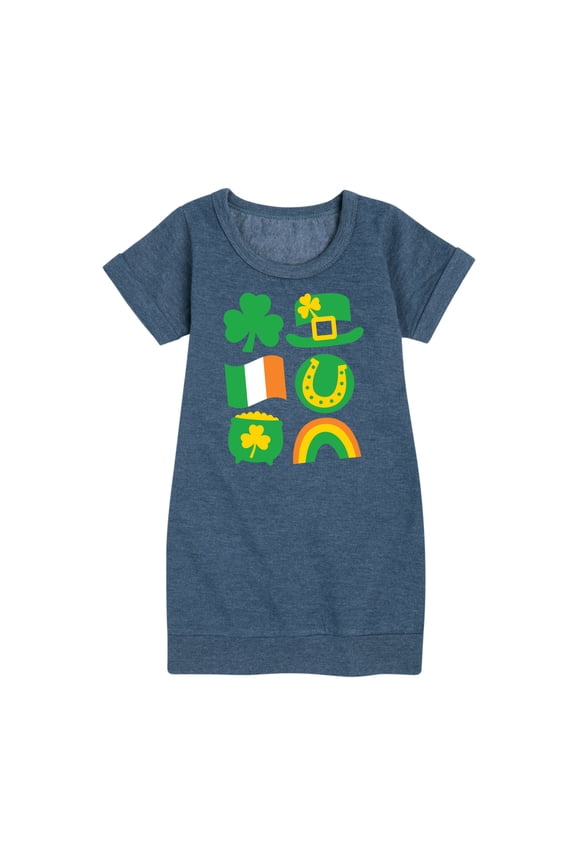 - St. Patrick's Day Icon   - Toddler & Youth Girls Fleece Dress