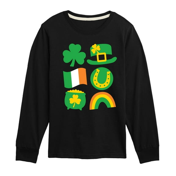 Instant Message - St. Patrick's Day Icon - Toddler & Youth Long Sleeve Graphic T-Shirt