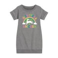 thumbnail image 1 of Instant Message - St. Patrick's Day - Irish I Was A Unicorn - Rainbow - Toddler And Youth Girls Fleece Dress, 1 of 1