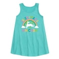 thumbnail image 1 of Instant Message - St. Patrick's Day - Irish I Was A Unicorn - Rainbow - Toddler and Youth Girls A-line Dress, 1 of 4