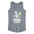 thumbnail image 1 of Instant Message - St. Patrick's Day - Irish Skeleton Dead Lucky - Women's Racerback Tank Top, 1 of 6