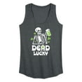 thumbnail image 1 of Instant Message - St. Patrick's Day - Irish Skeleton Dead Lucky - Women's Racerback Tank Top, 1 of 6