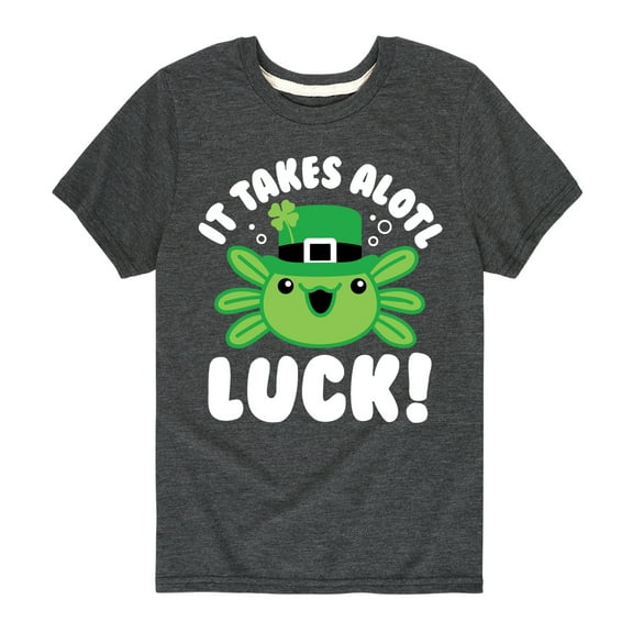 Instant Message - St. Patrick's Day - It Takes Alotl Luck - Axolotl - Toddler And Youth Short Sleeve Graphic T-Shirt