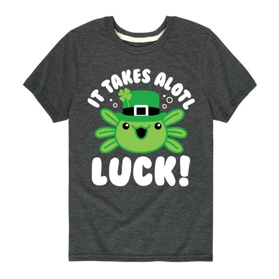 Instant Message - St. Patrick's Day - It Takes Alotl Luck - Axolotl - Toddler And Youth Short Sleeve Graphic T-Shirt
