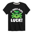 thumbnail image 1 of Instant Message - St. Patrick's Day - It Takes Alotl Luck - Axolotl - Toddler And Youth Short Sleeve Graphic T-Shirt, 1 of 5
