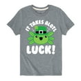 thumbnail image 1 of Instant Message - St. Patrick's Day - It Takes Alotl Luck - Axolotl - Toddler And Youth Short Sleeve Graphic T-Shirt, 1 of 5