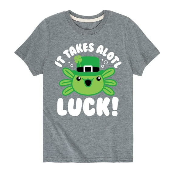 Instant Message - St. Patrick's Day - It Takes Alotl Luck - Axolotl - Toddler And Youth Short Sleeve Graphic T-Shirt