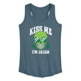thumbnail image 1 of Instant Message - St. Patrick's Day - Kiss Me I'm Irish - Women's Racerback Tank Top, 1 of 6