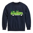 thumbnail image 1 of Instant Message - St. Patrick's Day - Leprechaun Truck - Delivering Luck - Toddler And Youth Crewneck Fleece Sweatshirt, 1 of 5