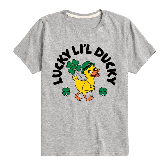 Instant Message - St. Patrick's Day Lucky Lil Ducky - Toddler & Youth Short Sleeve Graphic T-Shirt