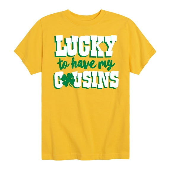 Instant Message - St. Patrick's Day - Lucky to Have My Cousins - Toddler And Youth Short Sleeve Graphic T-Shirt