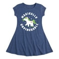 thumbnail image 1 of Instant Message - St. Patrick's Day - Magically Unpinchable - Unicorn - Toddler And Youth Girls Fit And Flare Dress, 1 of 4