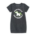 thumbnail image 1 of Instant Message - St. Patrick's Day - Magically Unpinchable - Unicorn - Toddler And Youth Girls Fleece Dress, 1 of 1