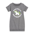thumbnail image 1 of Instant Message - St. Patrick's Day - Magically Unpinchable - Unicorn - Toddler And Youth Girls Fleece Dress, 1 of 1