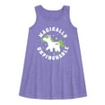 thumbnail image 1 of Instant Message - St. Patrick's Day - Magically Unpinchable - Unicorn - Toddler and Youth Girls A-line Dress, 1 of 4